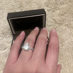 2ct Oval Moissanite Engagement Ring 14k Gold