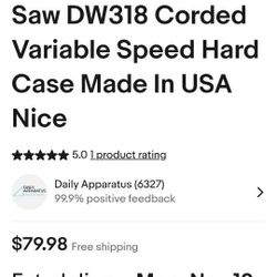 De
Walt jigsaw.  Price Drop 