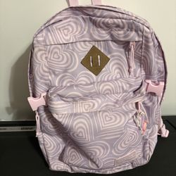 JanSports Main Campus Heavenly Hearts Pink Purple Large School