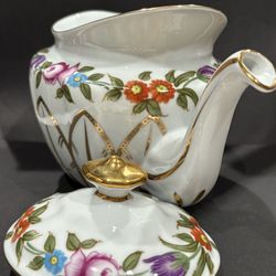 Vtg Royal Danube Floral Teapot