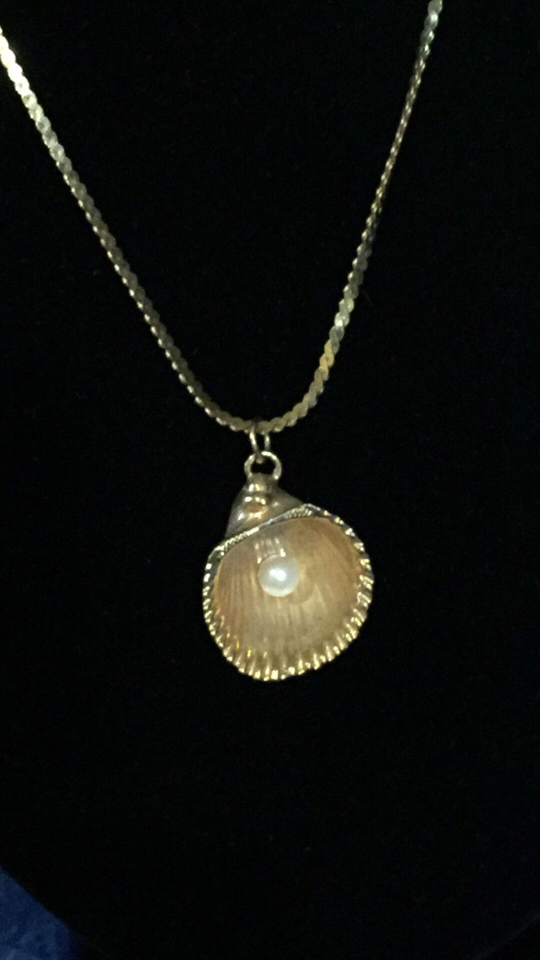 Gold plated shell necklace