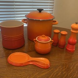 Le Creuset Orange Flame Kitchen Set