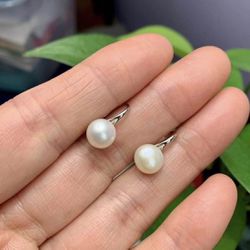 Freshwater Pearl Earrings In Sterling Silver 