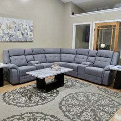 NEW GRAY RECLINER SECTIONAL 🔥 🚚