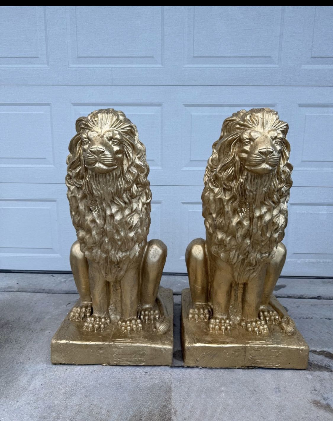 Concrete Lion Statues sets of 2