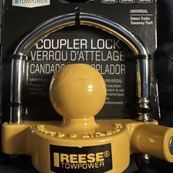 REESE Towpower Coupler Lock Universal Tow Hitch 72783 Fits 1-7/8" 2" 2-5/16