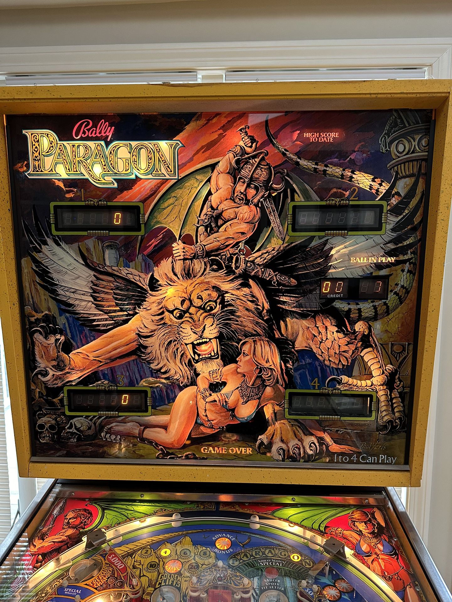 Bally Paragon Pinball Machine Game 1167-E 1979