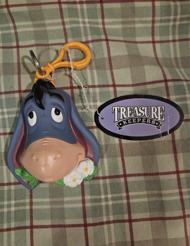 VTG DISNEY APPLAUSE POOH  " EEYORE " TREASURE KEEPER CLIPN ON COIN PURSE  
