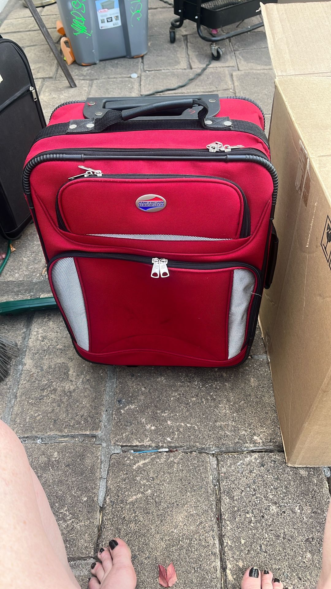 American Tourister Red Travel Suitcase 22in