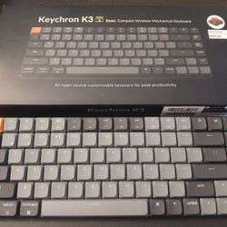 New Keychron K3 Gaming/Work LED Keyboard 