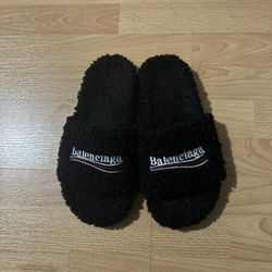 Balenciaga Fur Slides