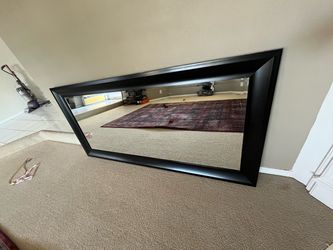 Large Black Framed Mirror 65” x 31” | $125 OBO