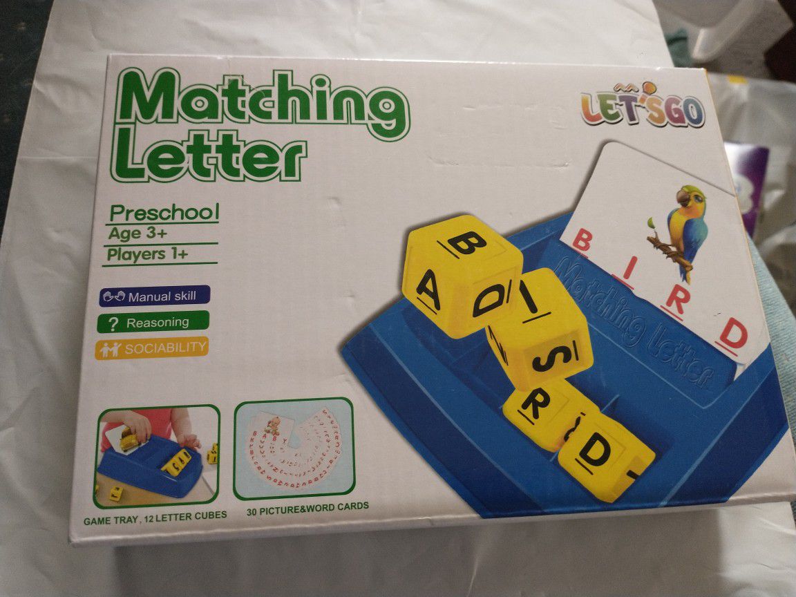 New Educational matching letter game (age 3+)
