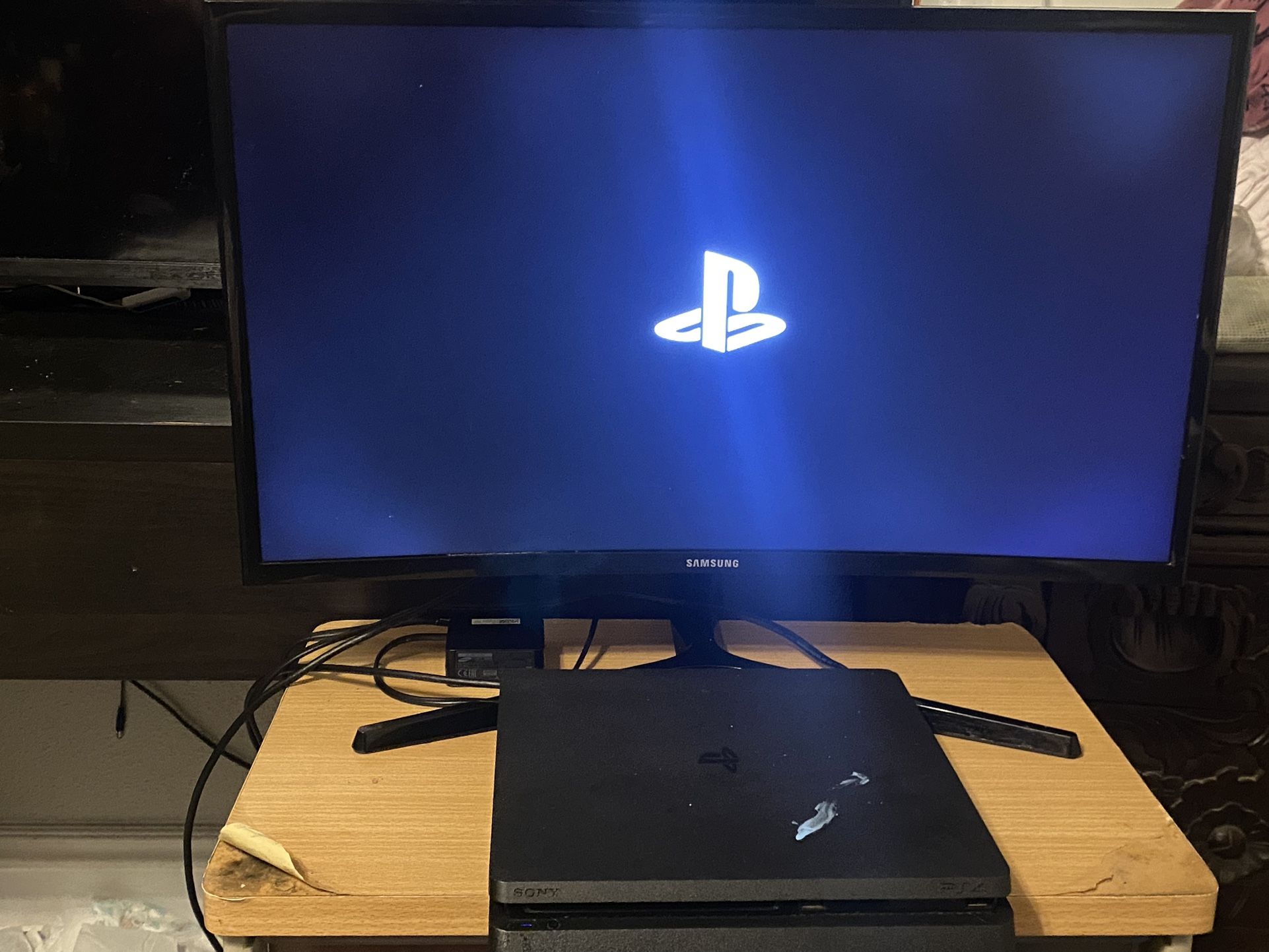 Samsung Curved Monitor With PS4 No Remote Need Gone Today Electronics & Media