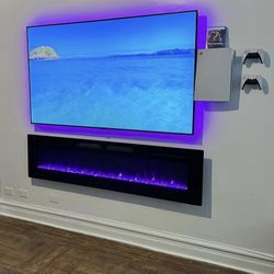 Tv Mounts, Sound Bar,fireplace, & LED Lights 