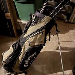 Callaway Gold Bag And Irons