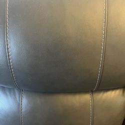 Grey Leather Couch