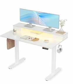 Lit standing desk