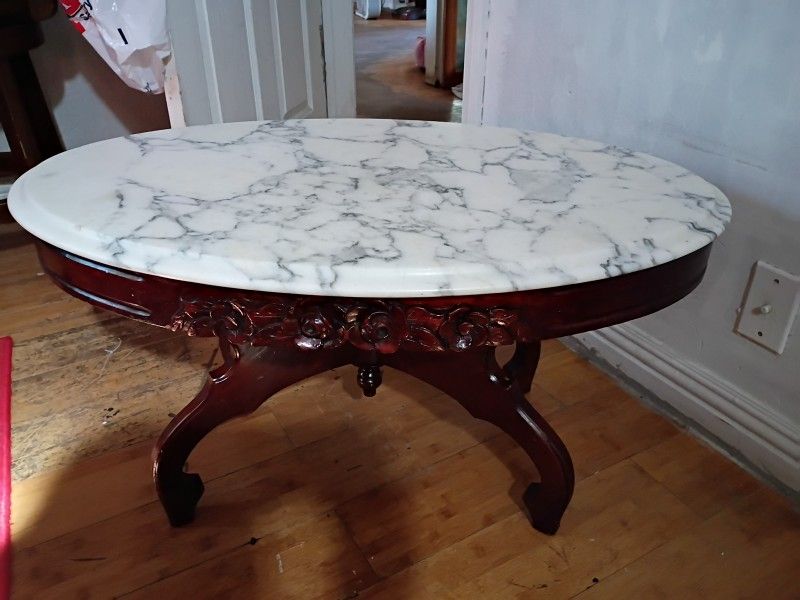 Antique Victorian Marble Coffee Table