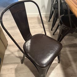6 Metal Chairs With Cushions (10$ Each)