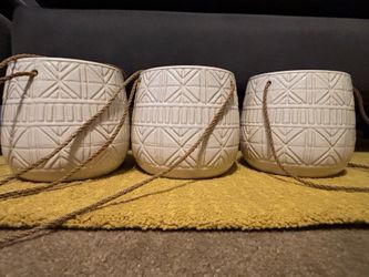Ceramic Hanging fffPlanters | Set of Three