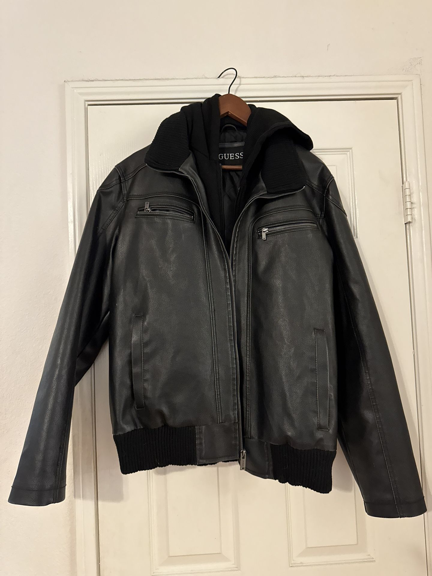 Size Large Men’s Leather Guess Jacket/Coat