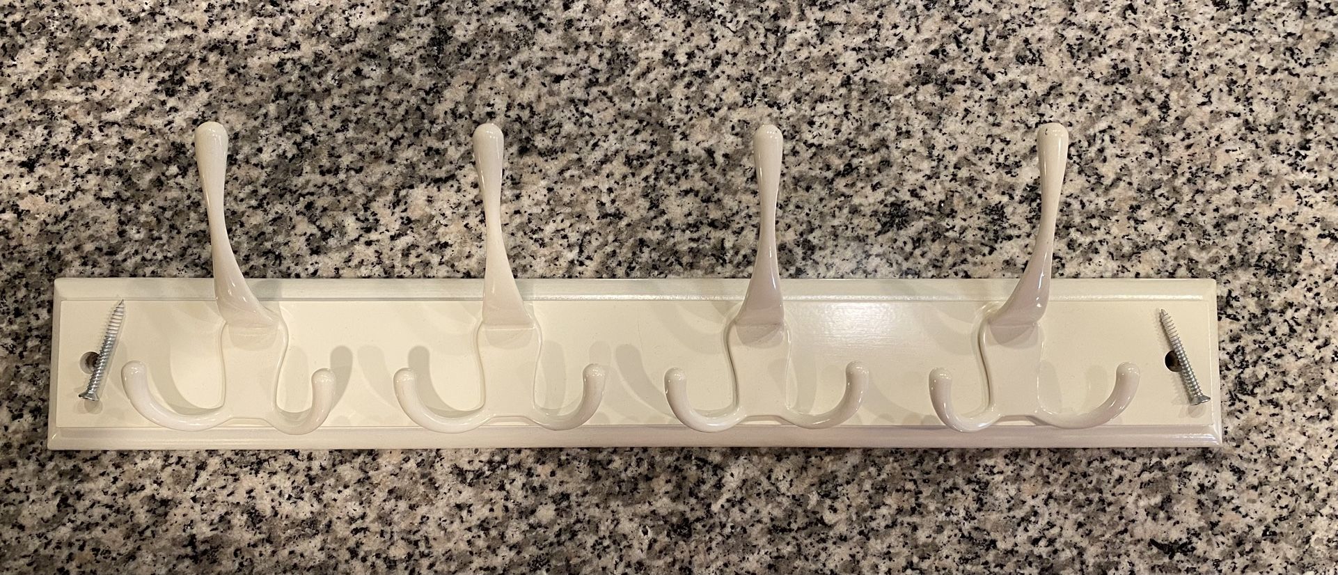 Off White Wall Mountable Hooks (18”)