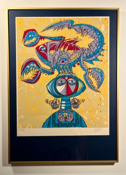VTG Yossi Stern Israeli Artist Limited Edition Lithograph Matted & Framed Signed