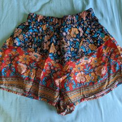 Floral Print Flowy Shorts