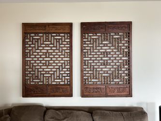 Authentic Asian Wood Panels
