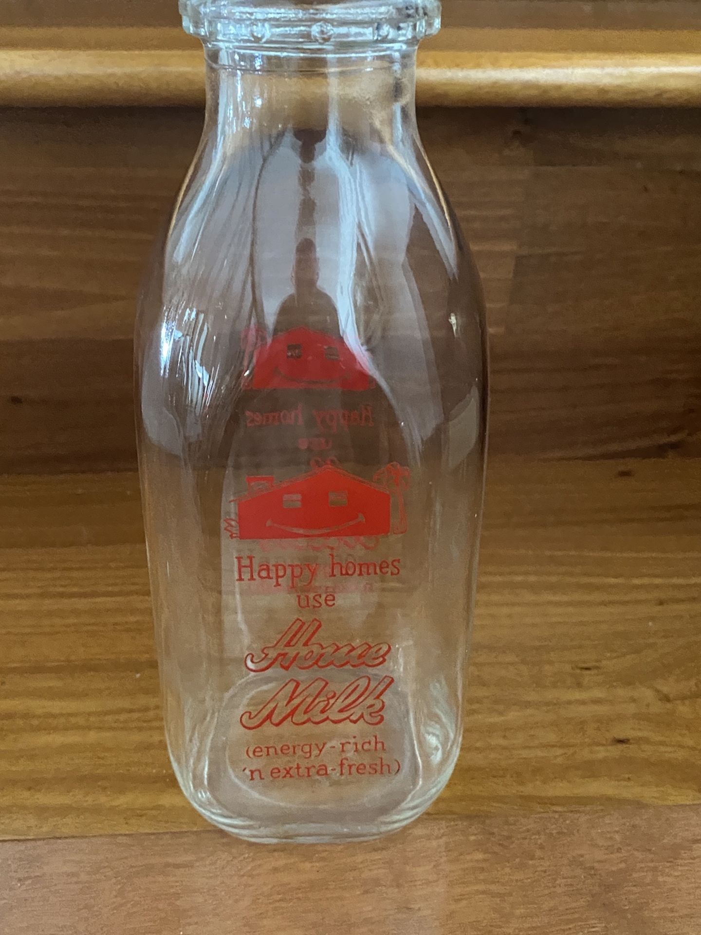 Vintage Happy homes 1 Quart Milk Bottle