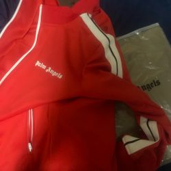 Palm Angels Red Track Jacket