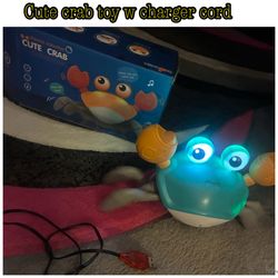 Cute crab toy w charger cord $10