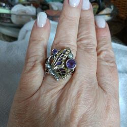 Amethyst Butterfly Ring