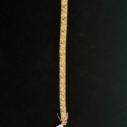 14k Gold Nugget Bracelet 7in 