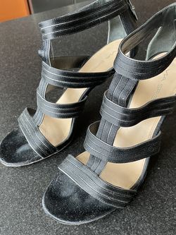 Via Spiga Black Gladiator Heels