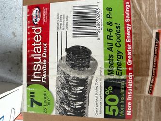 7” insulated flexible duct 25’