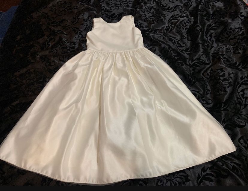 *GILBERT PICK UP* 🙂 IVORY Flower girl fancy dress formal organza with tulle overlay originally $139 like new dry cleaned