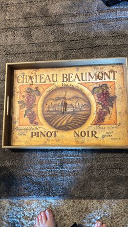 Vintage looking wine serving tray