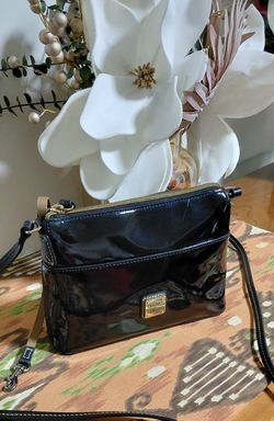 Dooney & Bourke Authentic Black Patent Leather Crossbody Handbag 👜 