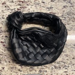 Mini Knitted Handbag Black Cloud Bag 