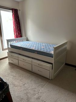 ROWEN TWIN OVER TWIN CAPTAIN BED WITH TRUNDLE