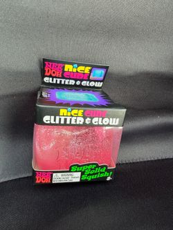 Needoh Nice Cube Glitter & Glow Blue