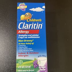 1 Claritin Children’s Allergy 24-Hour Relief, Grape Flavor