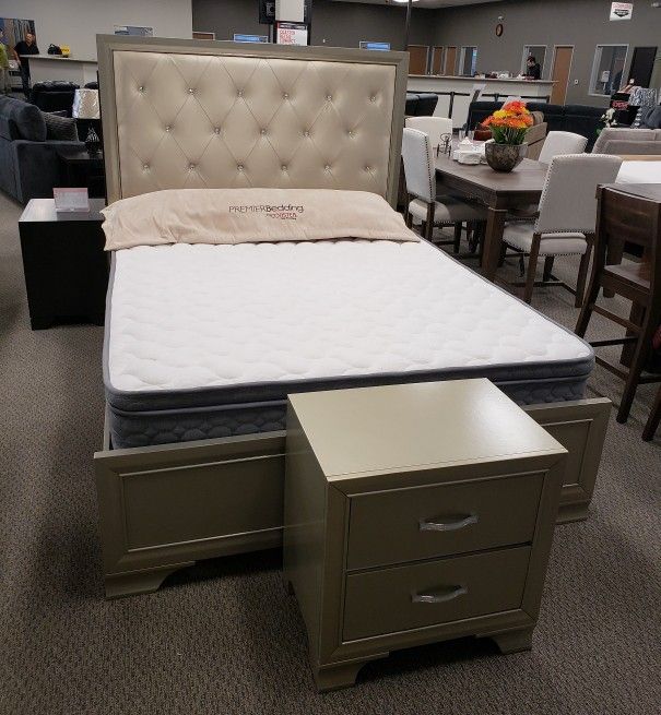 Gold Frame Queen Bed