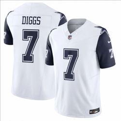 Men's Dallas Cowboys Trevon Diggs Nike White Alternate Vapor F.U.S.E. Limited...