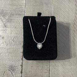 Brighton Silver Heart Pendent Necklace And Earring Set
