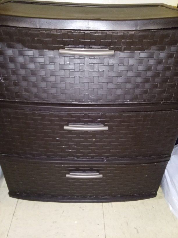 Three Drawer Plastic Storage Bin