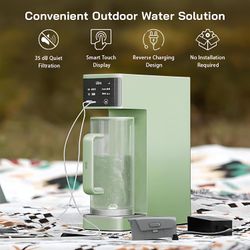 Electric Camping Water Filter – 5-Stage RO Water Purifier for Travel & Survival