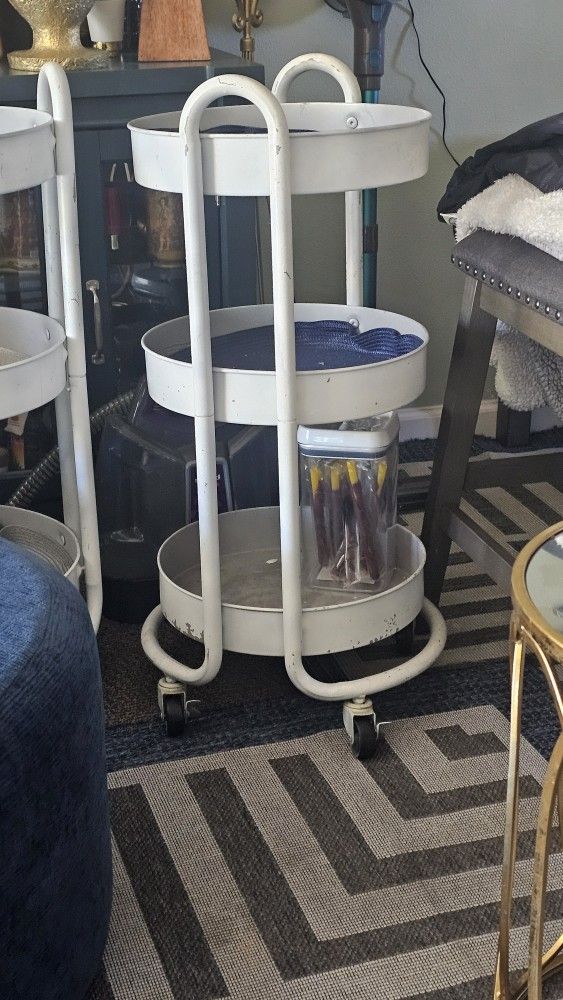 3 Tier Round Metal Utility Cart - Brightroom™